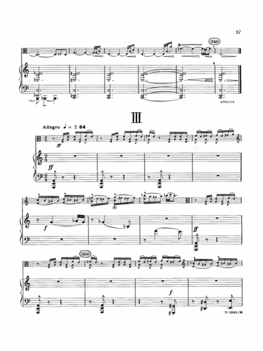 Concerto for Viola (Piano Reduction)