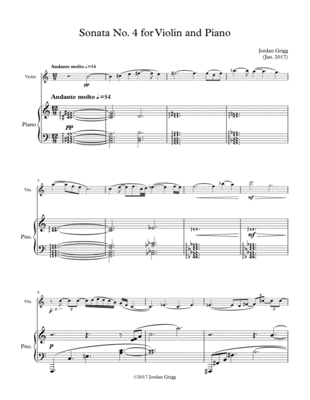 Sonata No 4 for Violin and Piano image number null