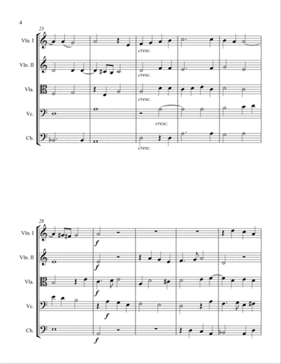 Pavane Semper Dowland Semper Dolens String Orchestra scores gallery preview page 4