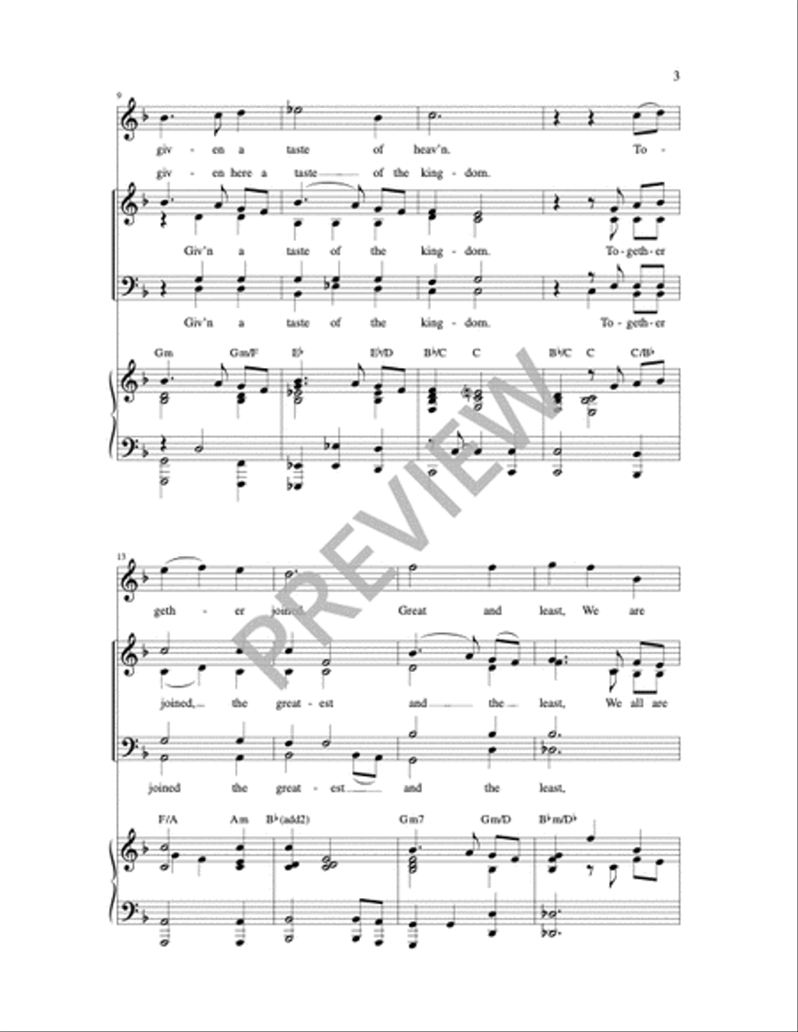 Wisdom's Feast 4-Part scores gallery preview page 5