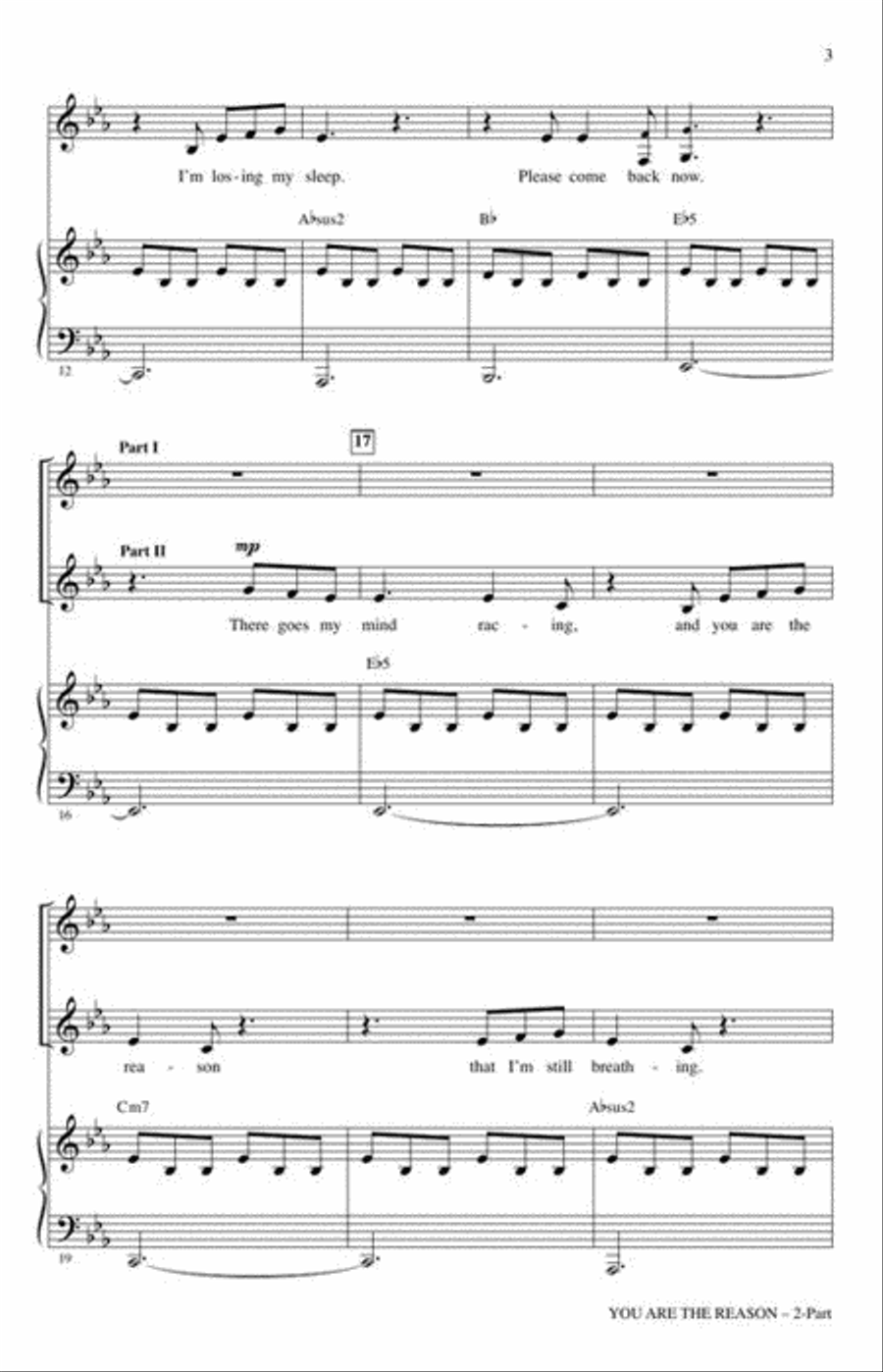 <br>Sheet music extract