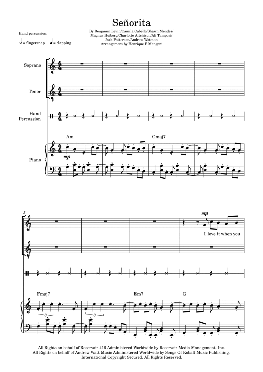 Senorita Senorita 2-Part scores gallery preview page 1