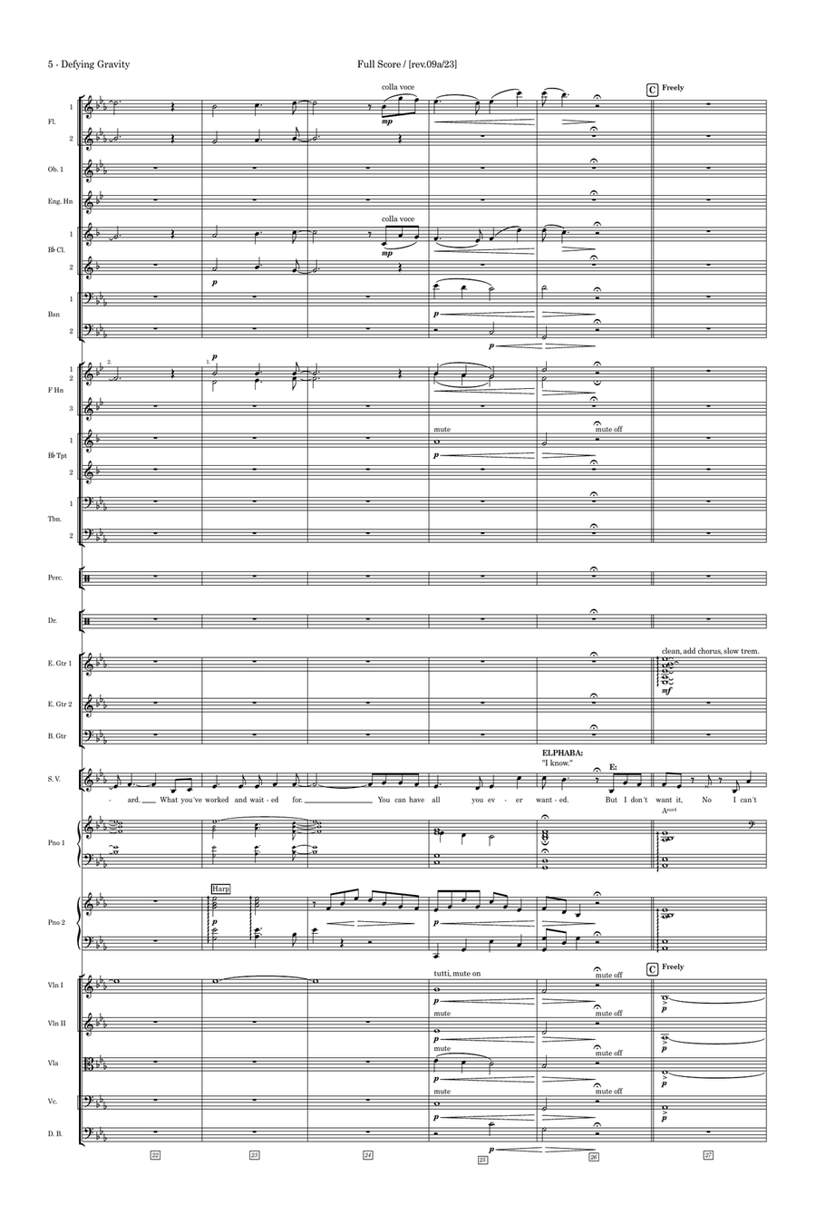 Defying Gravity - Score Only Full Orchestra scores gallery preview page 5