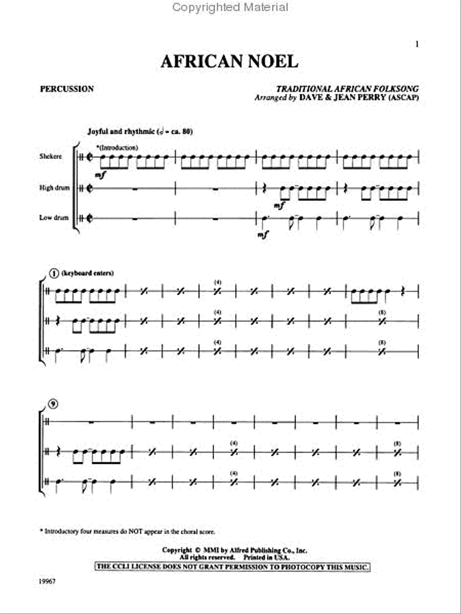 African Noel African Noel Choir scores gallery preview page 2