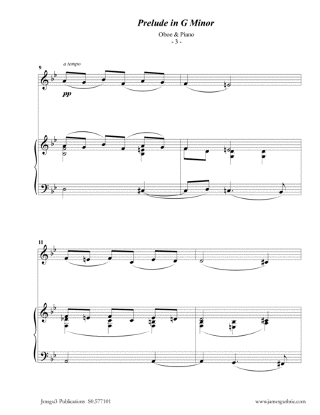 Scriabin: Prelude in G Minor for Oboe & Piano image number null