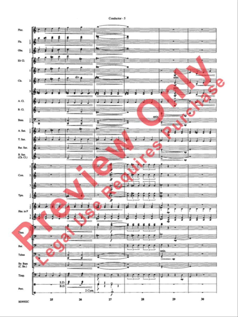Symphony No. 3 for Band Concert Band scores gallery preview page 8