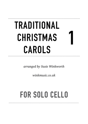 Book cover for Traditional Christmas Carols for solo cello, Book 1