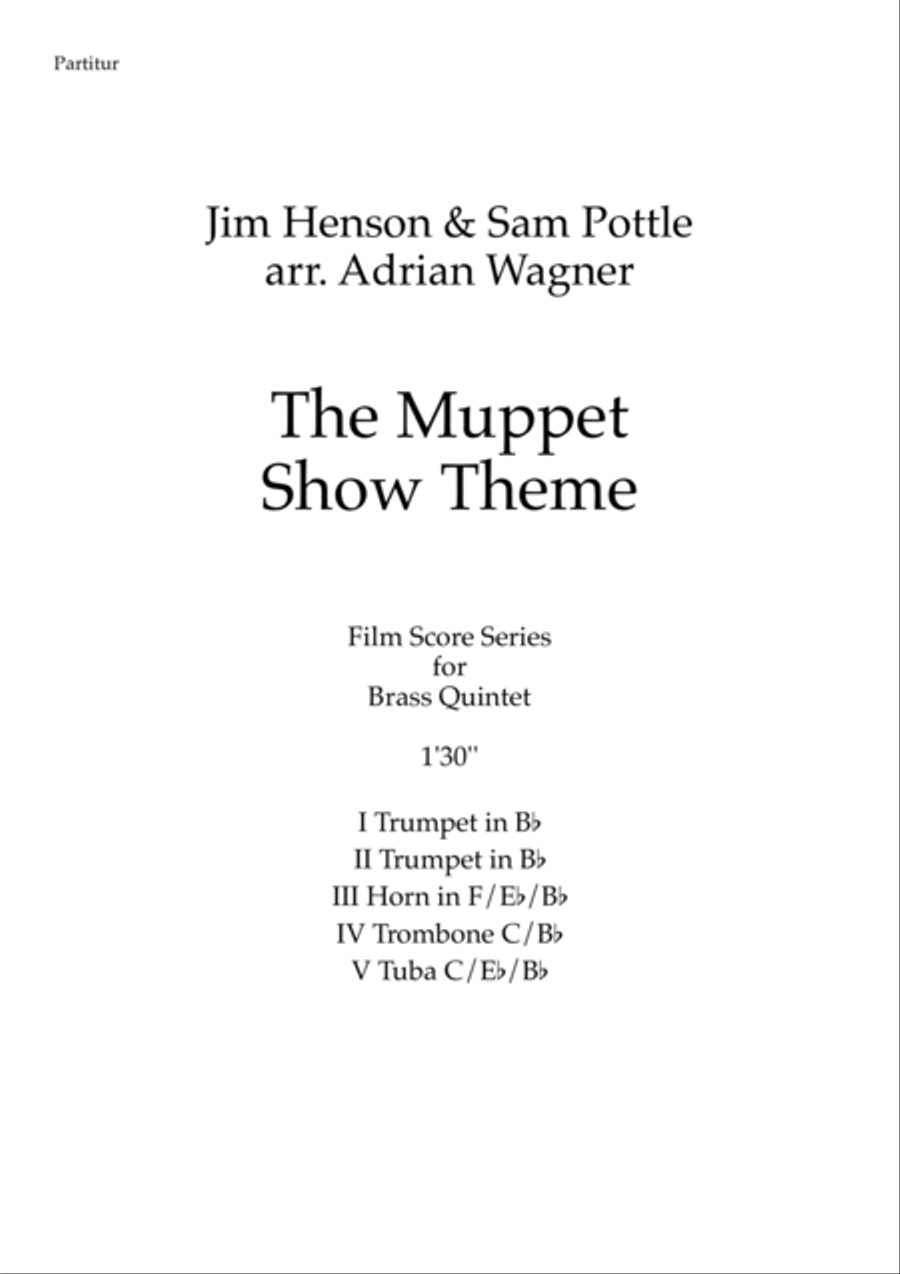 The Muppet Show Theme Brass Quintet scores gallery preview page 2