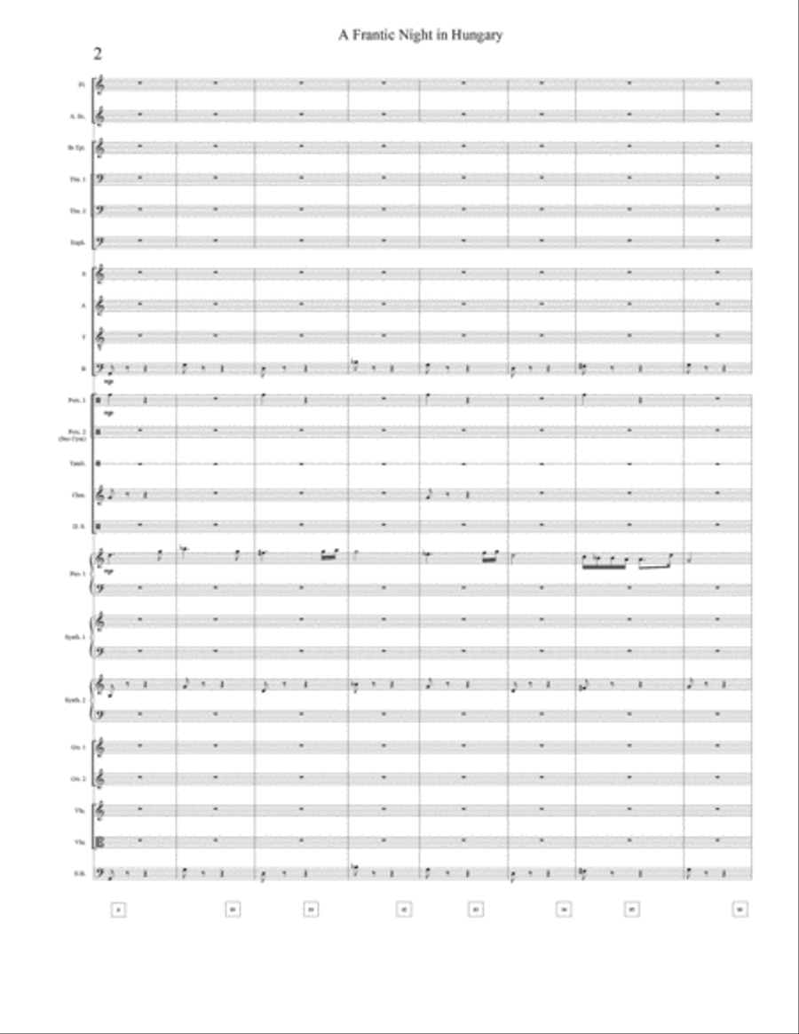 A Frantic Night In Hungary (from Hungarian Dance No. 5) Concert Band scores gallery preview page 2