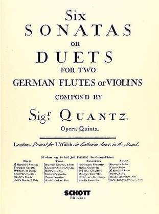 6 Sonatas or Duets Op. 5