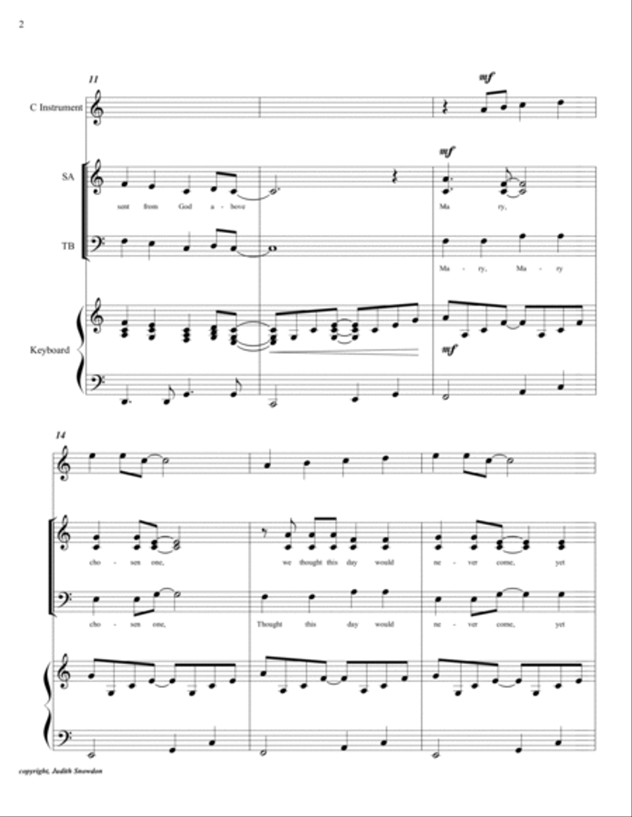 Hey Mary, Heard You Had A Baby, SATB 4-Part scores gallery preview page 2