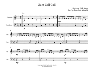 Zum Gali Gali- Trumpet and Trombone Duet