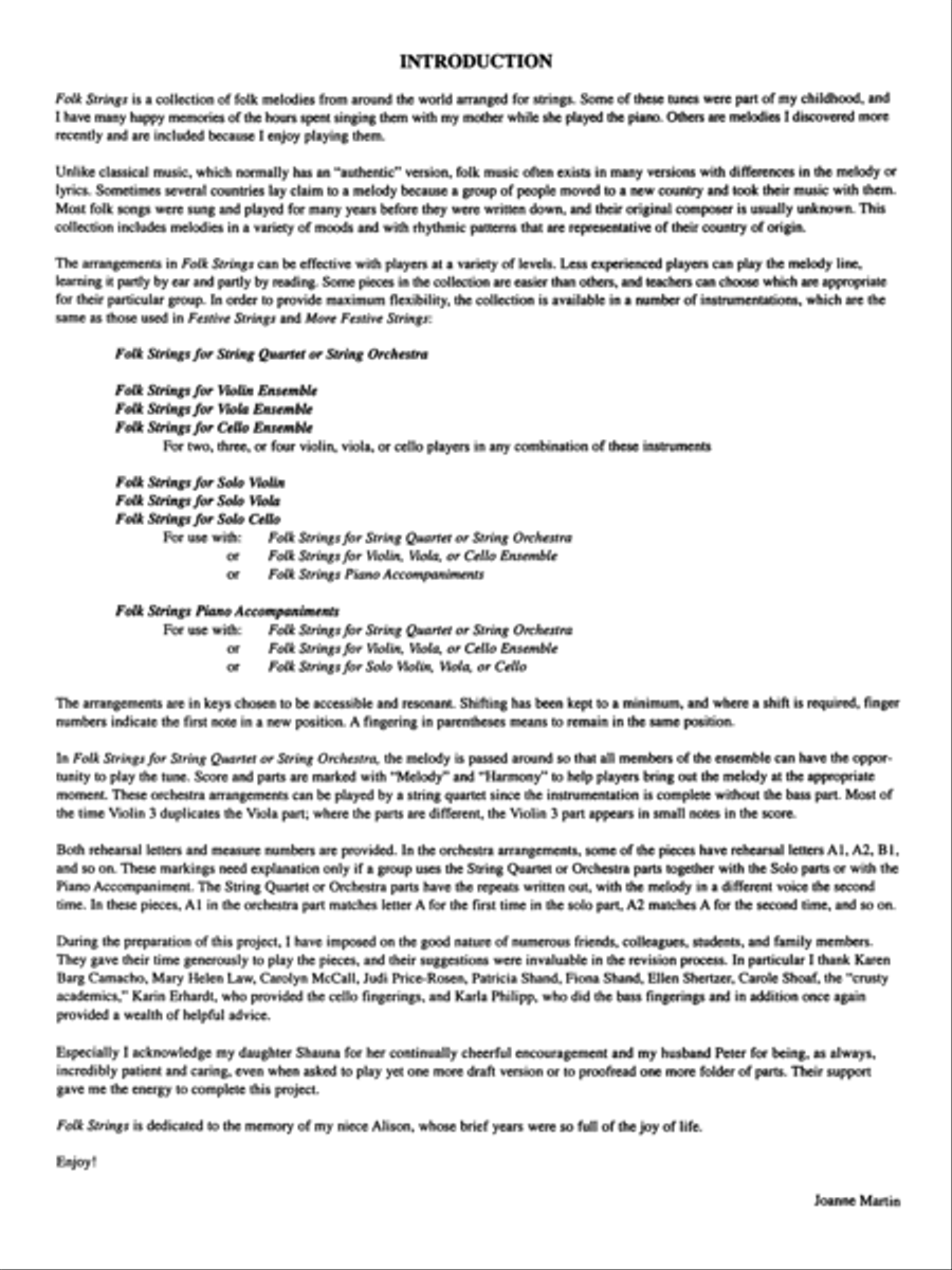 Folk Strings for String Quartet or String Orchestra String Quartet scores gallery preview page 6