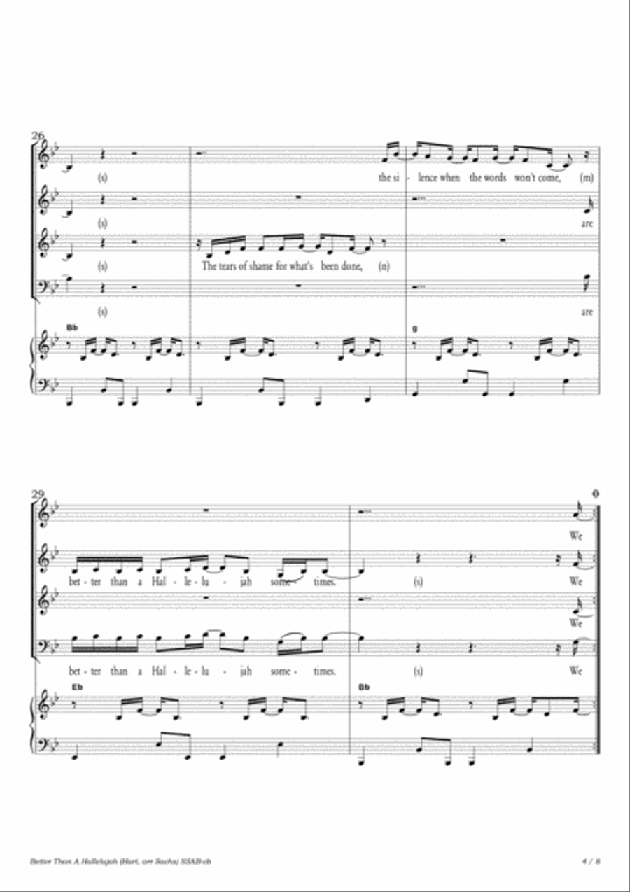 Better Than A Hallelujah Choir scores gallery preview page 4