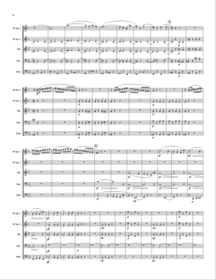 Russlan & Ludmilla Overture Brass Quintet scores gallery preview page 4