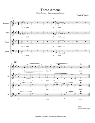 Three Amens (from Preces + Responses in G minor)