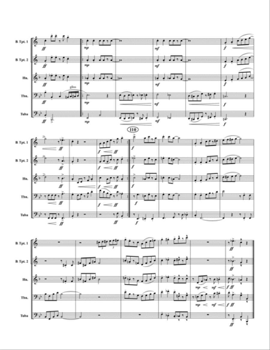Bugle Call Rag Brass Quintet scores gallery preview page 6