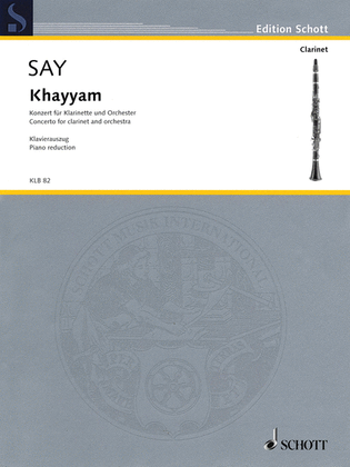 Book cover for Khayyam Op. 36 Concerto for Clarinet and Orchestra