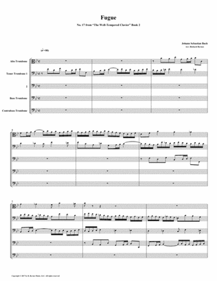 Fugue 17 from Well-Tempered Clavier, Book 2 (Trombone Quintet)
