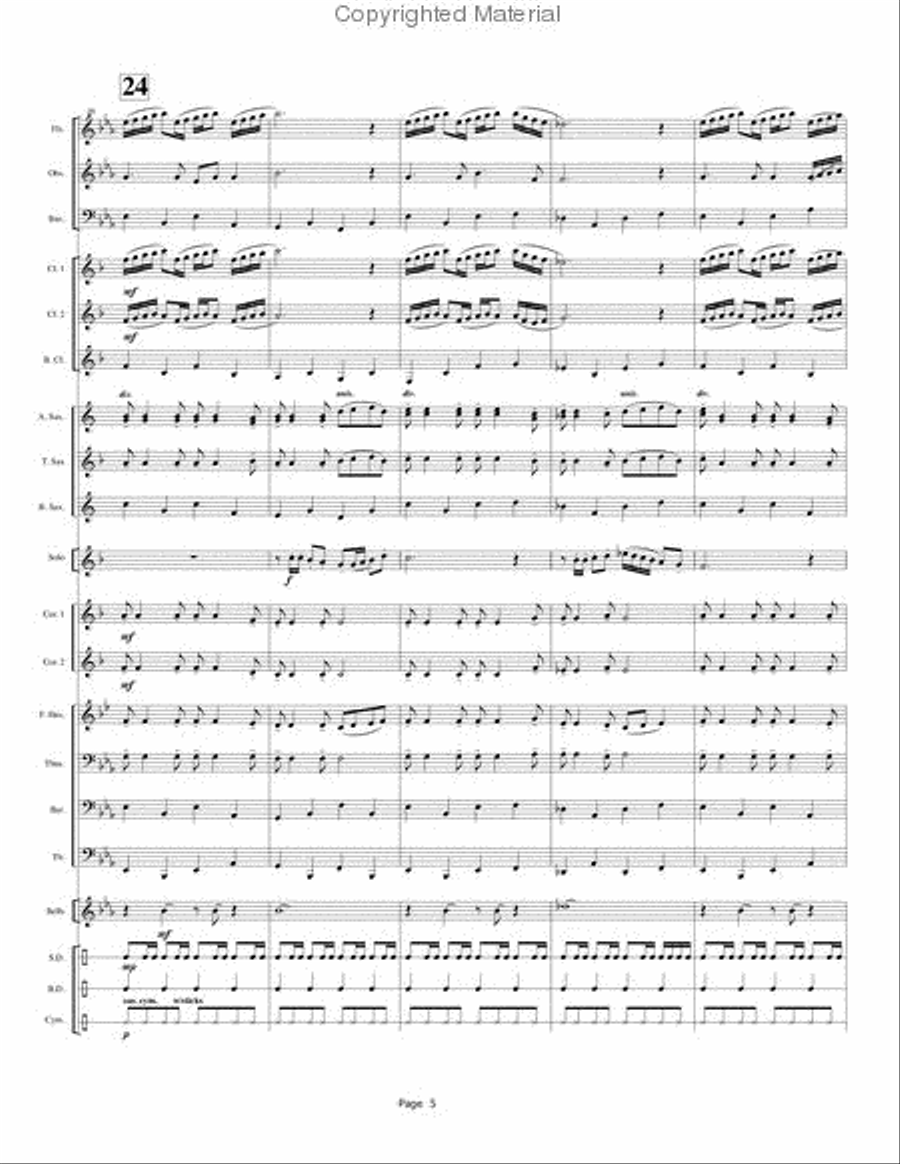 Satin & Brass Satin & Brass Concert Band scores gallery preview page 6