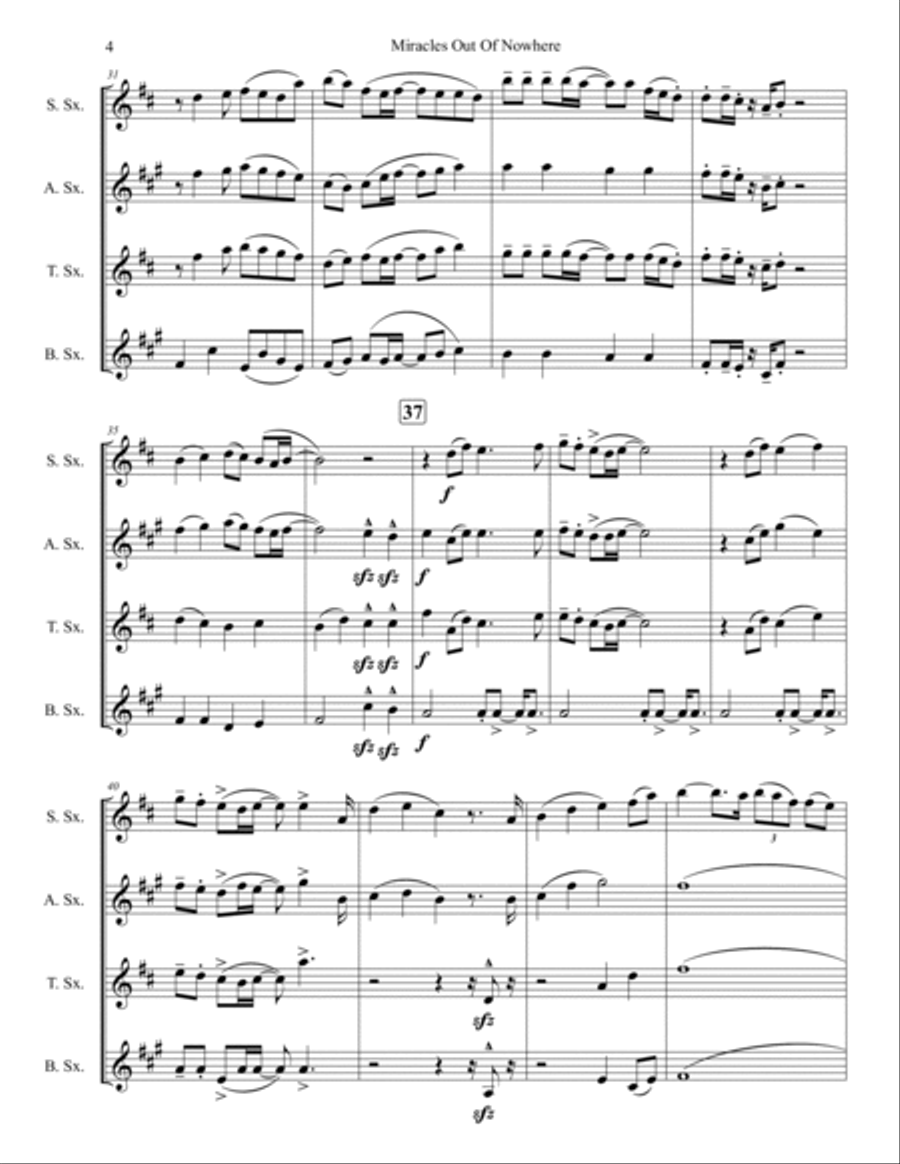 Miracles Out Of Nowhere Miracles Out Of Nowhere Small Ensemble scores gallery preview page 4