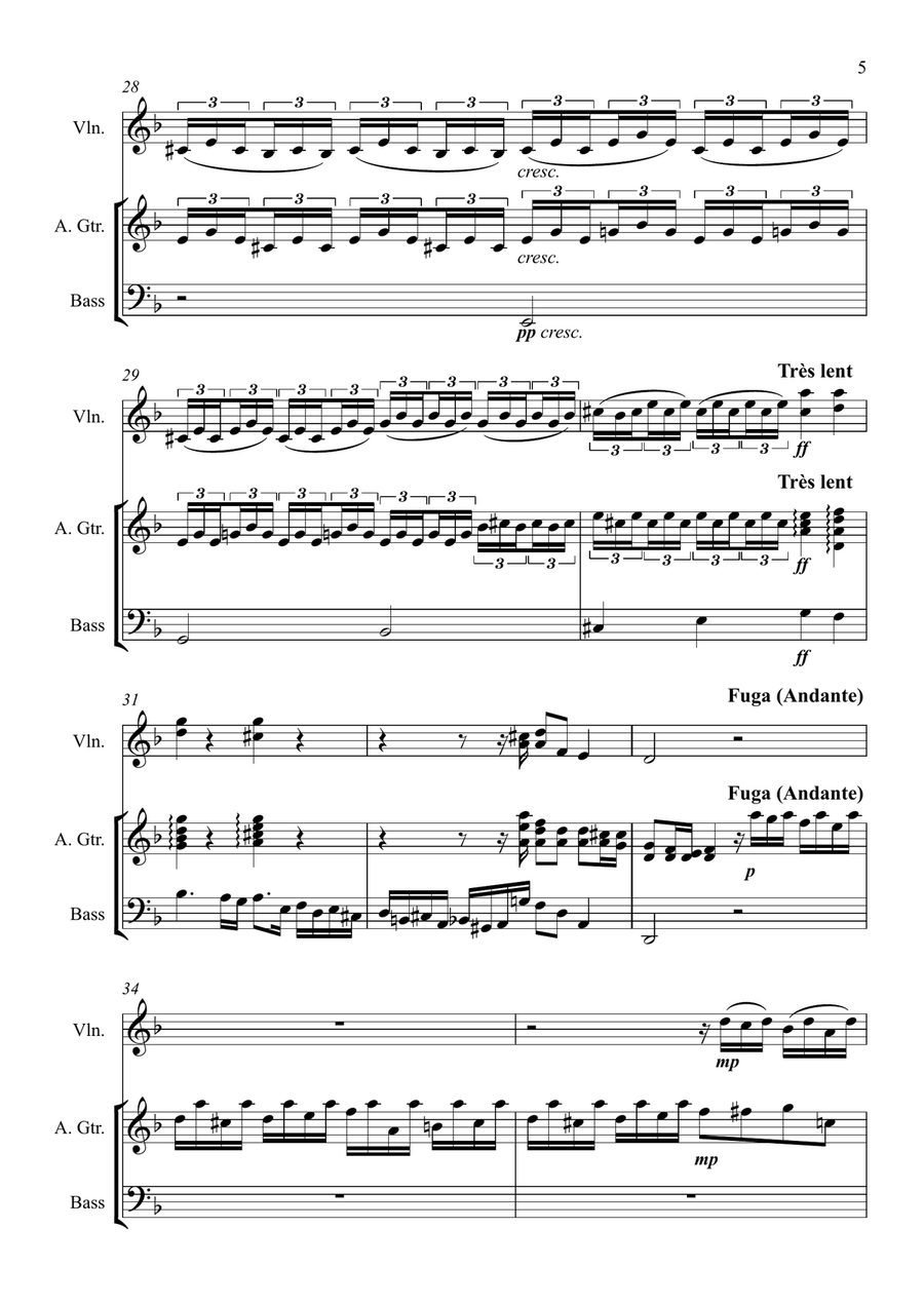 Toccata et fugue en ré mineur (BWV 565) Small Ensemble scores gallery preview page 5