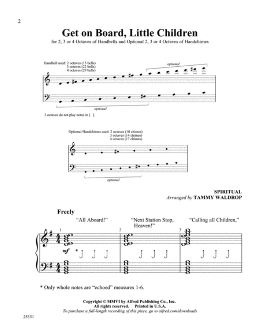 Get On Board, Little Children Handbell Choir scores gallery preview page 2