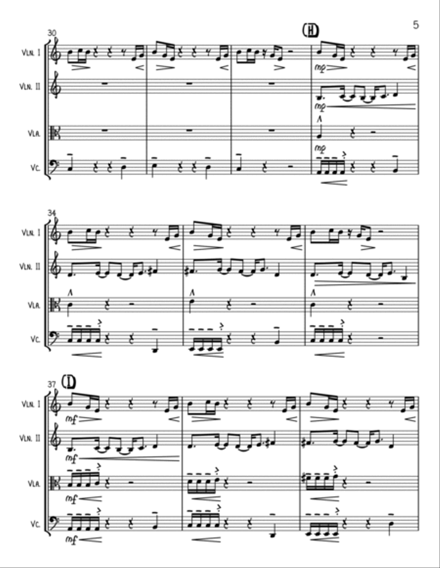 Doin' It Right String Quartet scores gallery preview page 5