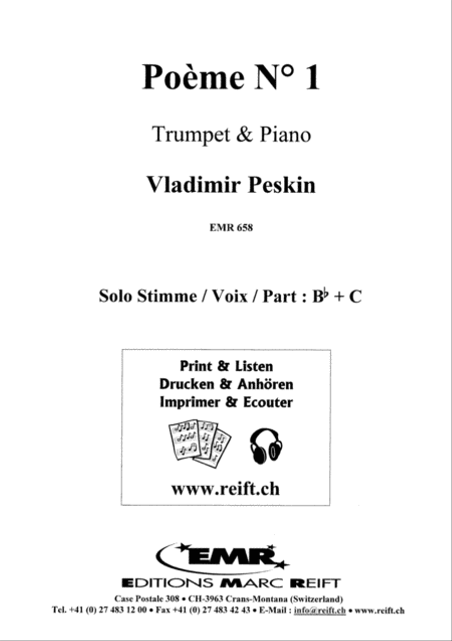 Poeme No. 1 Cornet scores gallery preview page 2