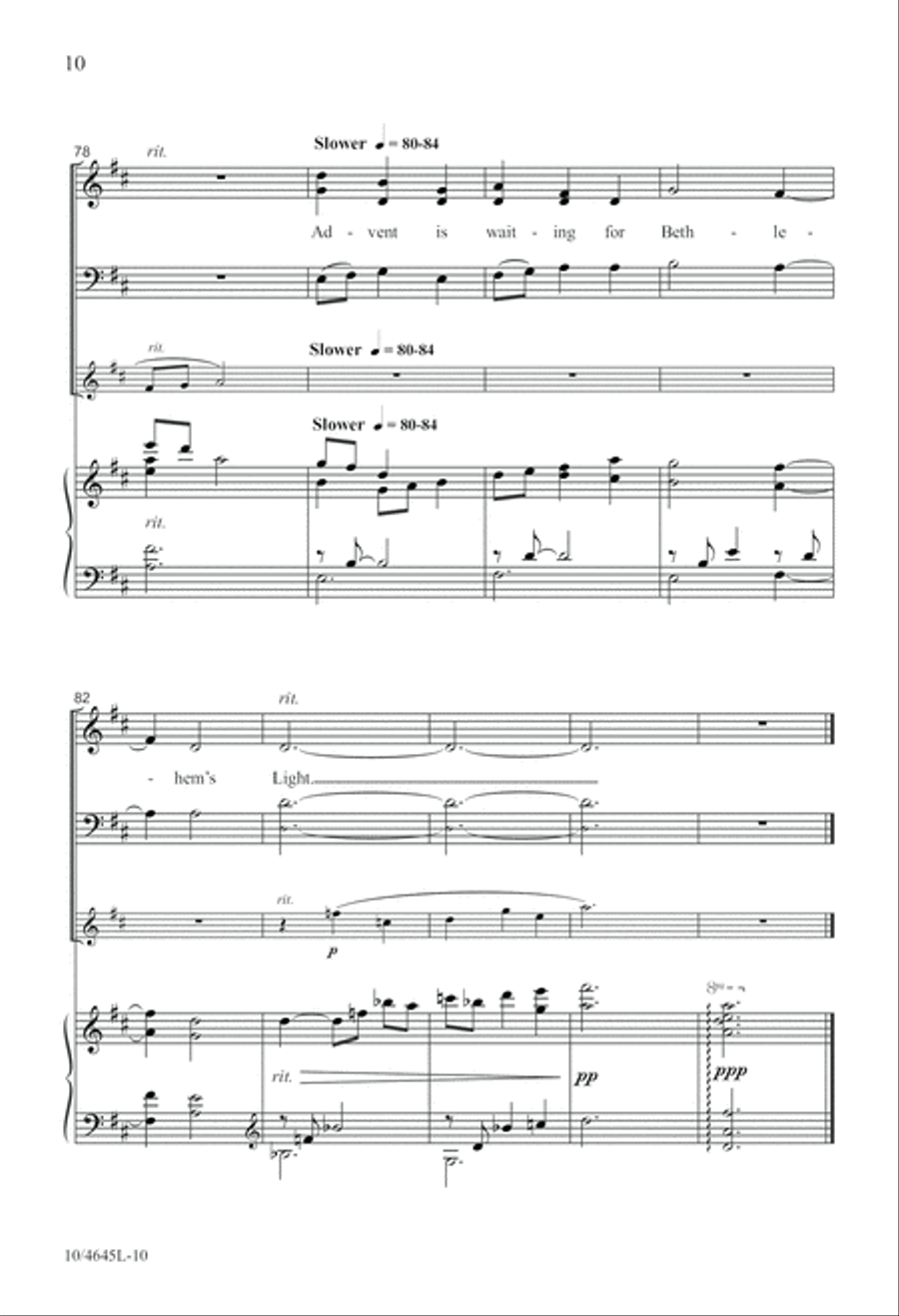 Waiting for Bethlehem's Light 4-Part scores gallery preview page 10