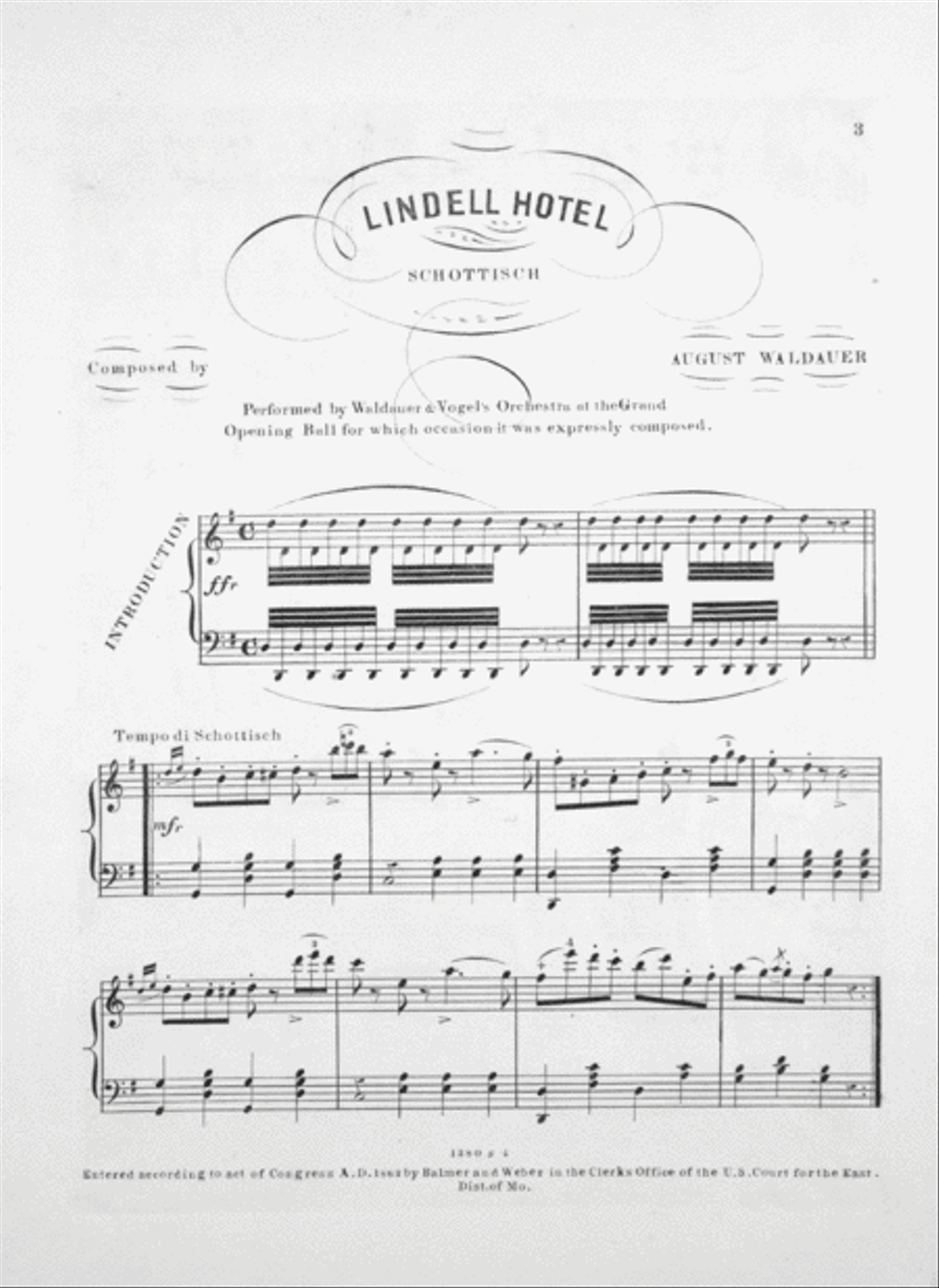 Lindell Hotel Schottisch Piano Solo scores gallery preview page 2