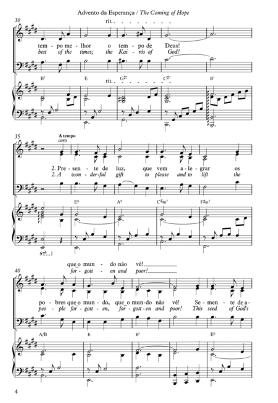 Advento da Esperança - The Coming of Hope 3-Part scores gallery preview page 4