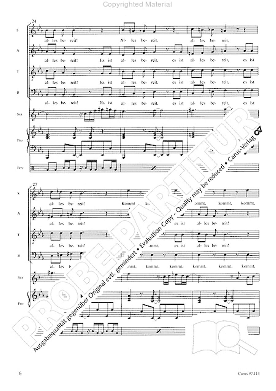 Kommt, es ist alles bereit 4-Part scores gallery preview page 7