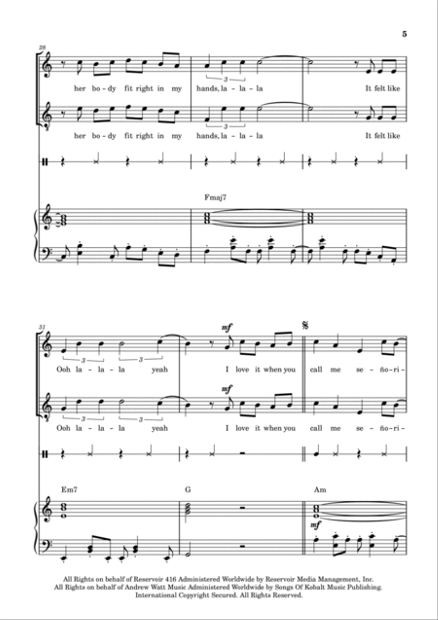 Senorita 2-Part scores gallery preview page 5
