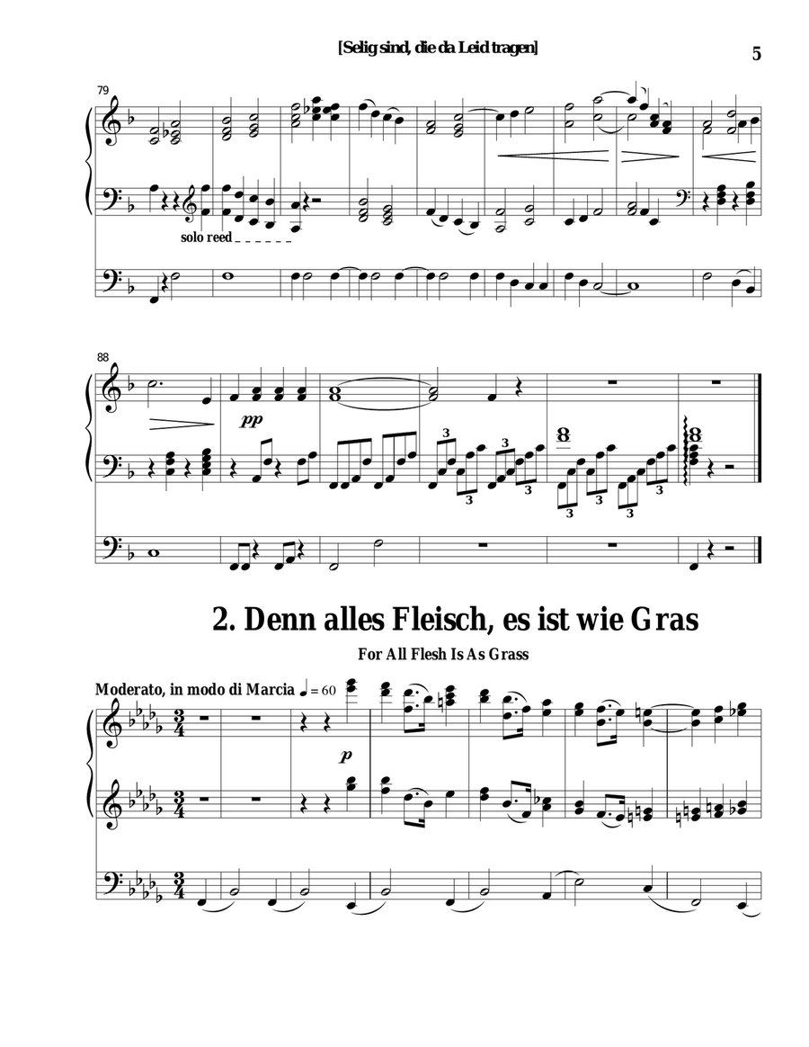 The Brahms Requiem Small Ensemble scores gallery preview page 5