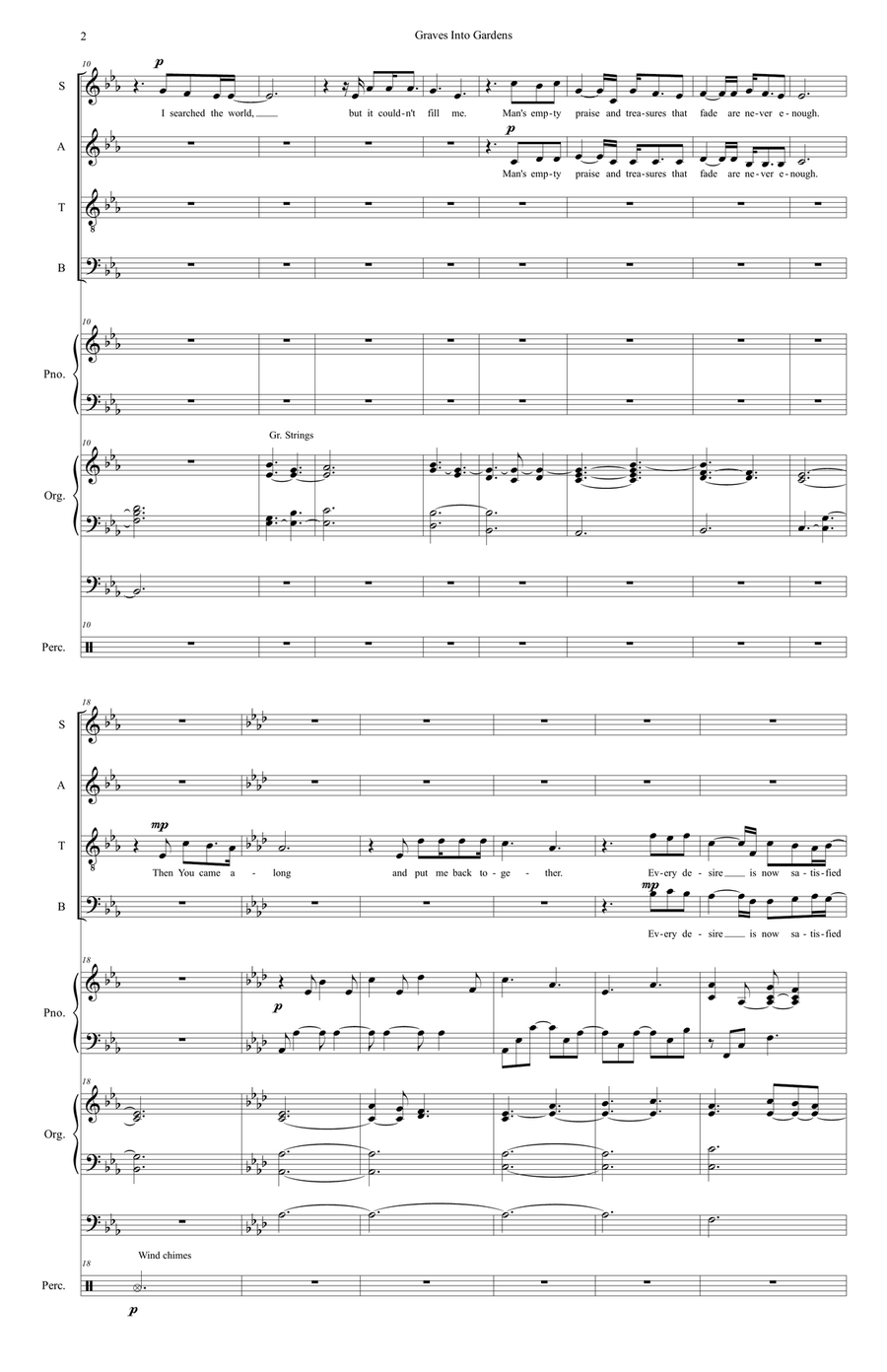 Graves Into Gardens Graves Into Gardens 4-Part scores gallery preview page 2