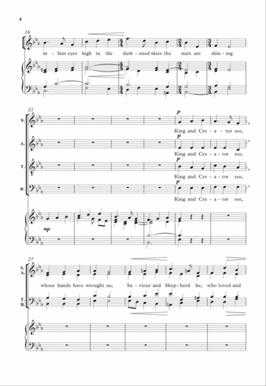 Gold for a manger bed 4-Part scores gallery preview page 3