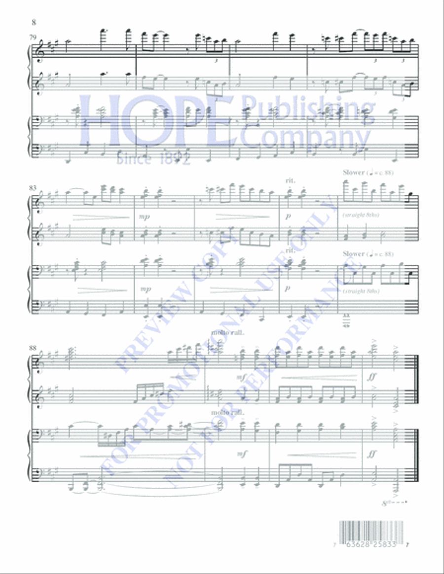 Peace Like a River Choir scores gallery preview page 8