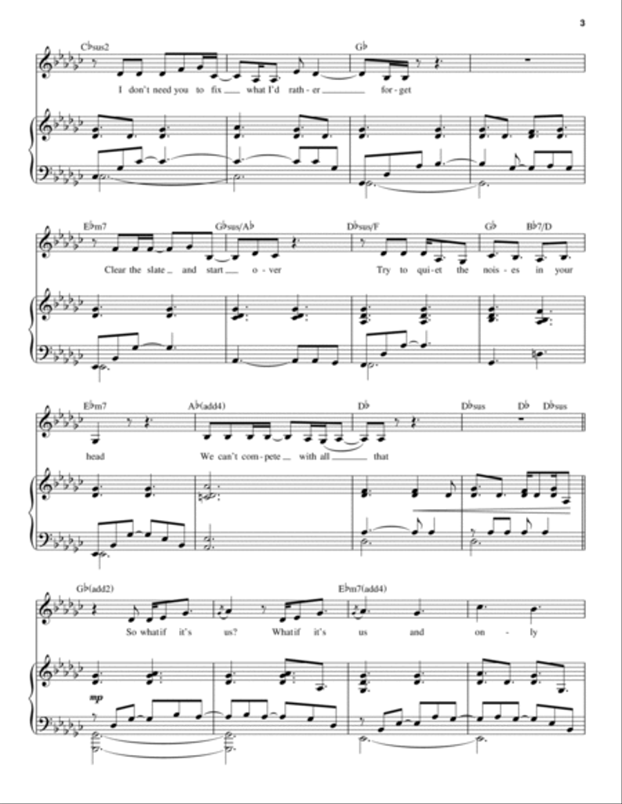 Only Us (from Dear Evan Hansen) Voice scores gallery preview page 3