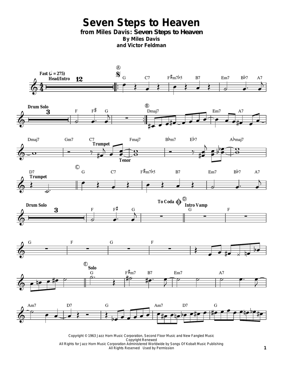 Seven Steps To Heaven Seven Steps To Heaven Trumpet scores gallery preview page 1