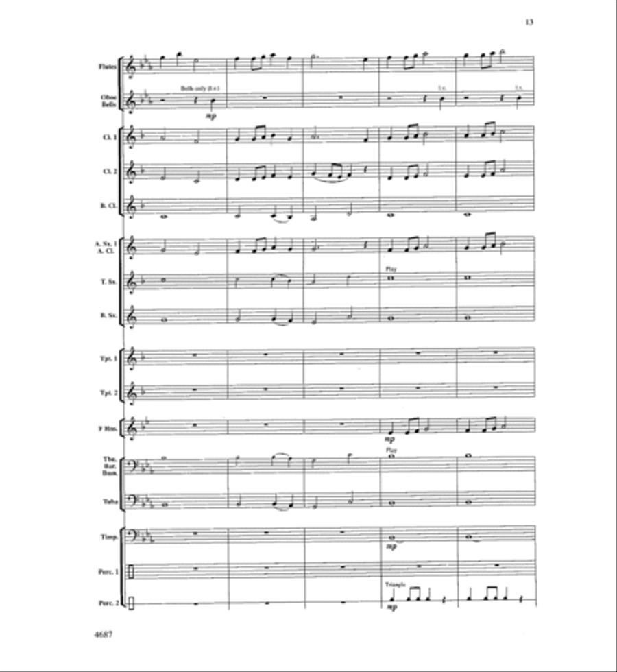 High Falls Overture Concert Band scores gallery preview page 14