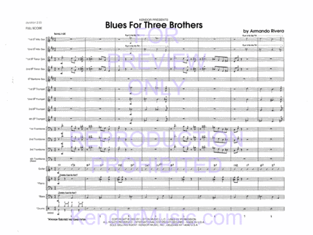 Blues For Three Brothers (Full Score)