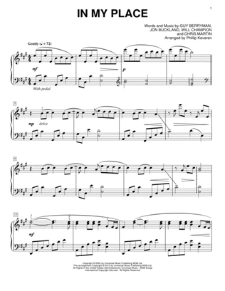 In My Place [Classical version] (arr. Phillip Keveren)