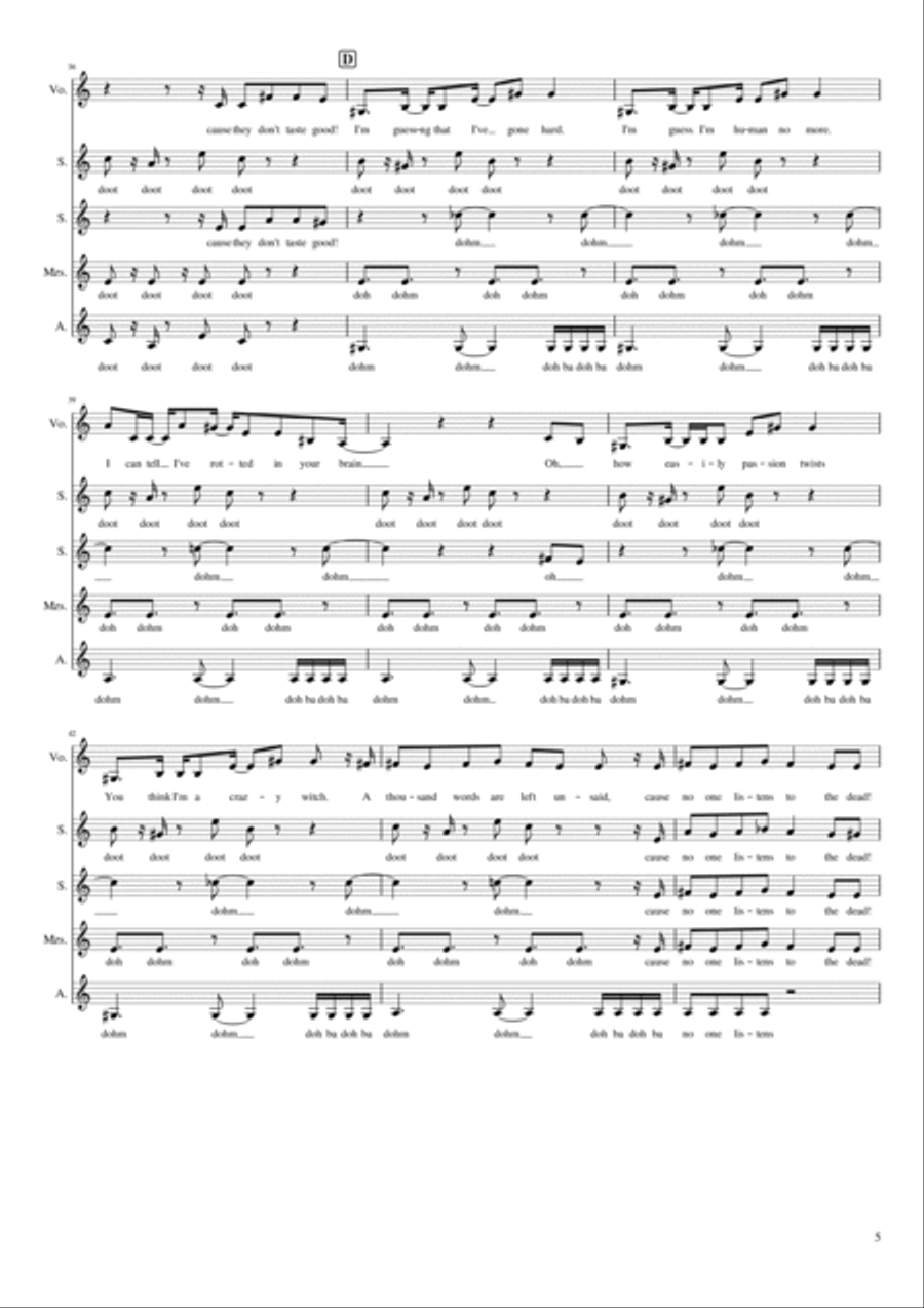 Monster A Cappella scores gallery preview page 5