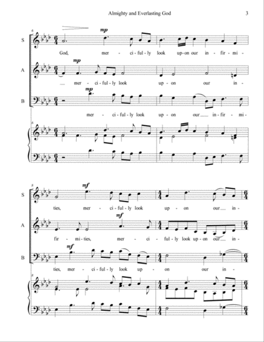Almighty and Everlasting God 3-Part scores gallery preview page 3
