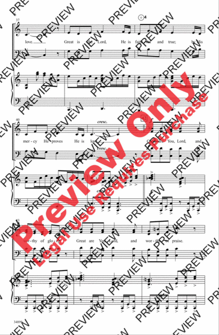 Great Is the Lord Great Is the Lord 4-Part scores gallery preview page 6