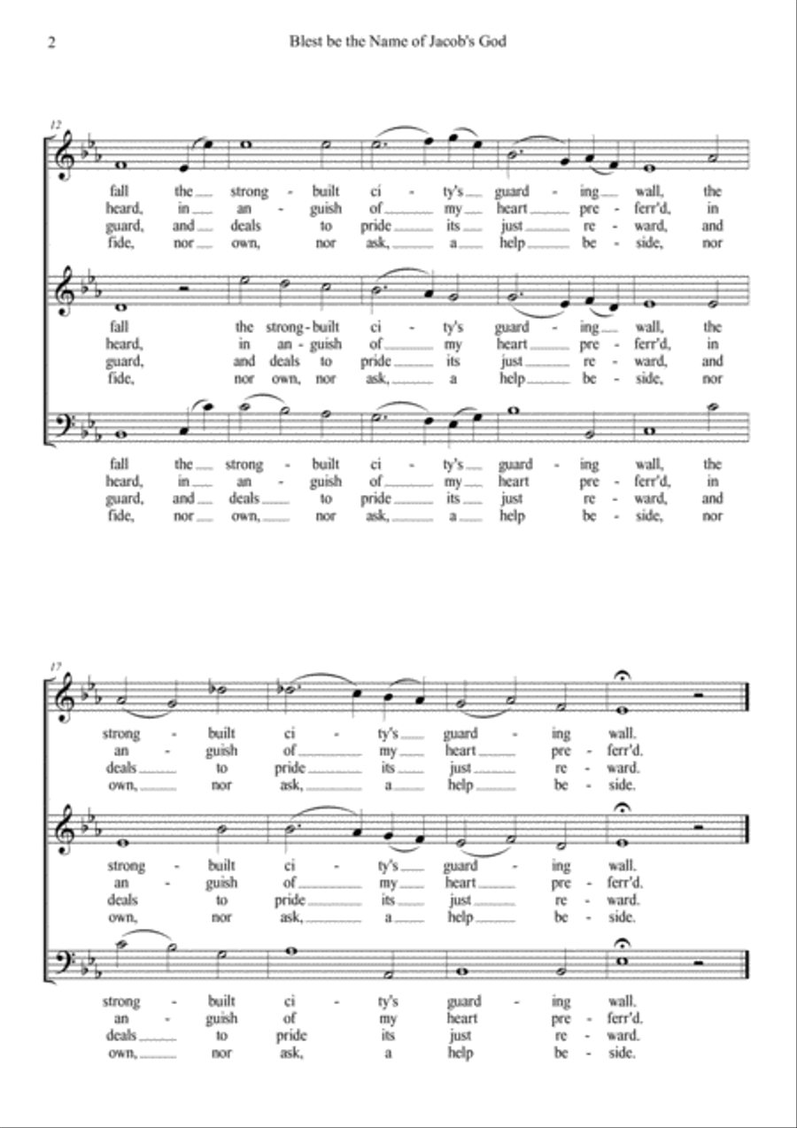 Blest be the name - Haydn - Choir with opt. Organ and Woodwinds 3-Part scores gallery preview page 5