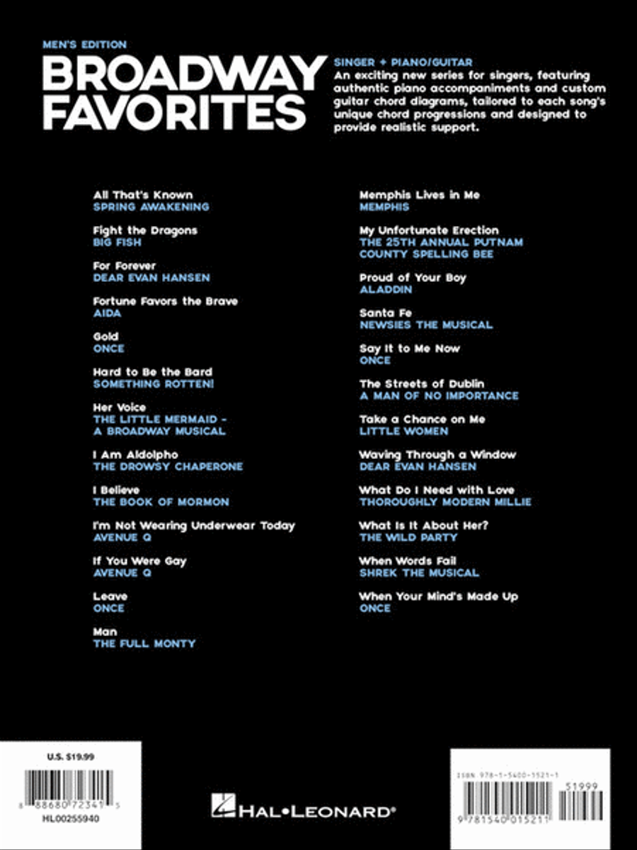 Broadway Favorites - Men's Edition Piano, Vocal, Guitar scores gallery preview page 6