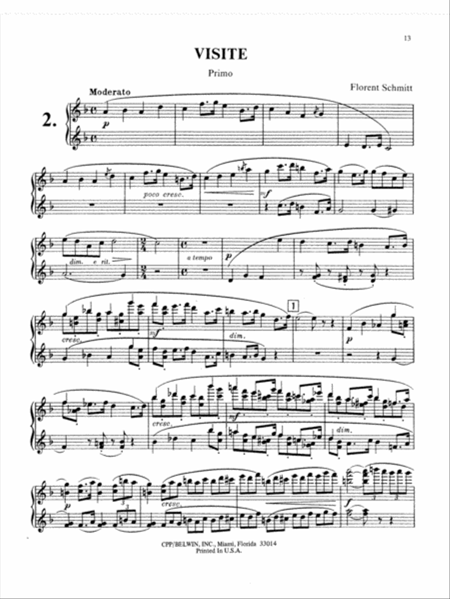 Schmitt: Album of Piano Duets, Volume I Piano Duet scores gallery preview page 2