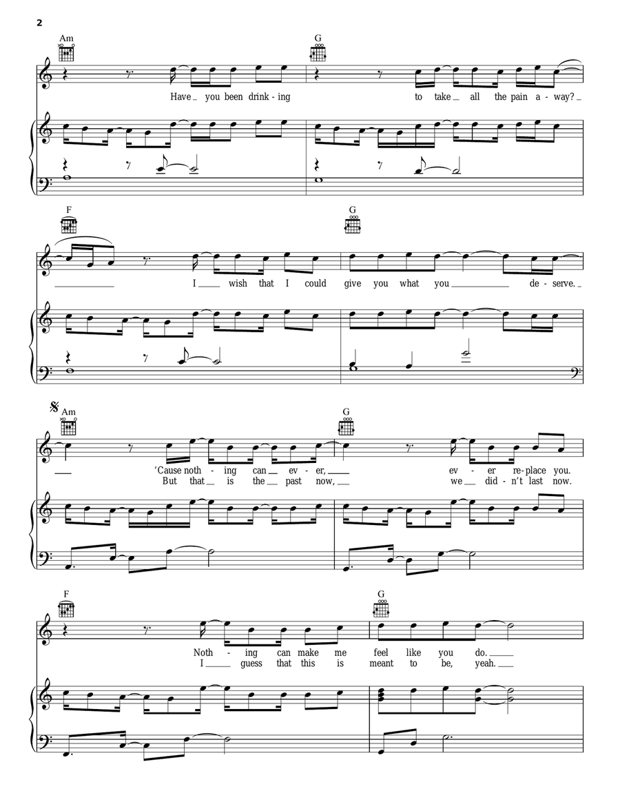 Nothing Like Us Nothing Like Us Piano, Vocal, Guitar scores gallery preview page 2